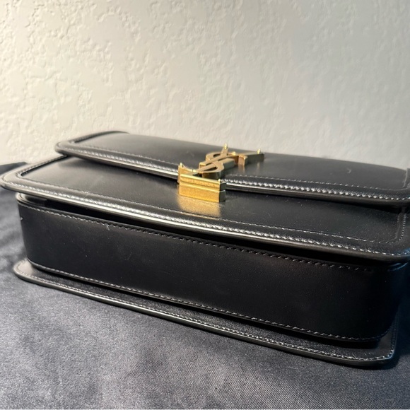 Yves Saint Laurent Medium Solferino Black Leather with Gold Hardware - Picture 12 of 12